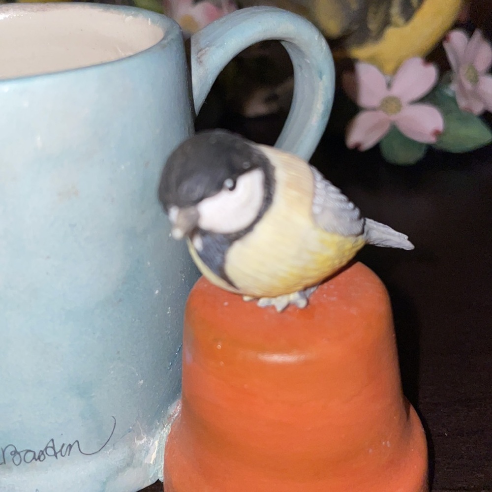 Marjolein Bastin Hallmark Nature’s Sketchbook Votive Holder Blue and Terracotta - Picture 4 of 7